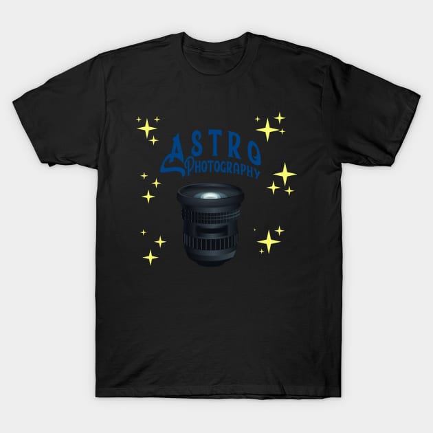 Astrophotography Camera Lens T-Shirt by PCB1981